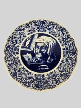 Bord Delfts blauw Oude vrouw - 40 cm